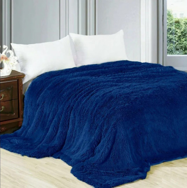 Плед Травка двухсторонний с длинным ворсом, размер (200x220) - купить с ...