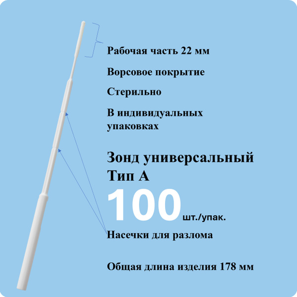 Медицинские изделия Зонд урогенитальный, 100шт - купить с доставкой по ...