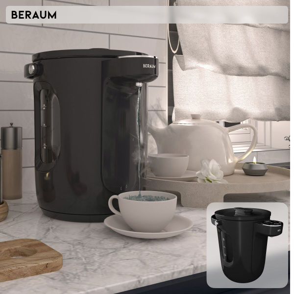 Термопот Beraum BW-3PG12T1GY 3л с сенсорным управлением и самоочисткой ...