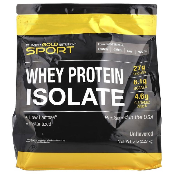 California Gold Nutrition, Sport, изолят сывороточного протеина, без ...