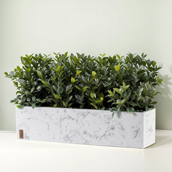 Кашпо для цветов прямоугольное Marble Collection большое, длинное L 80* ...