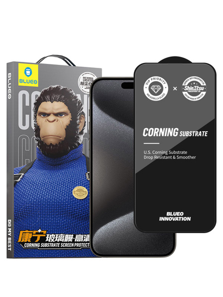 Защитное стекло BlueO Corning Gorilla USA на Apple iPhone 16 Pro Max ...