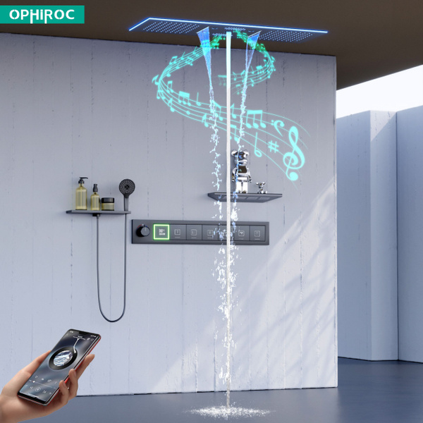 Встраиваемый душевой комплект ophiroc скрытая душевая система серый ...