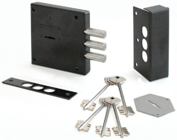 Замок накладной zsi 110.11.003, 5 ключей. Керберос - купить с доставкой ...