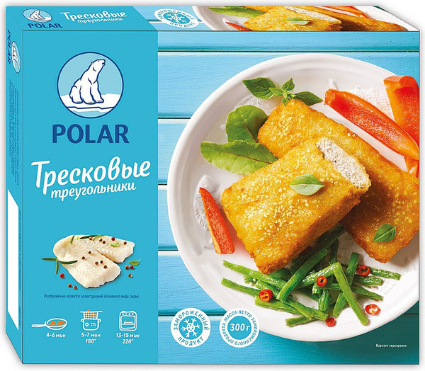 Треугольники рыбные в панировке 300 г, Polar, замороженные купить на ...