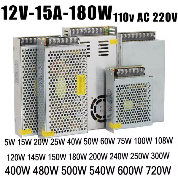 12V Источник питания постоянного тока 1А 2А 3А 5А 10А 110v AC 220V to ...