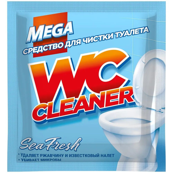 Порошок для чистки туалета MEGA WC Cleaner Sea Fresh 130 г купить на ...