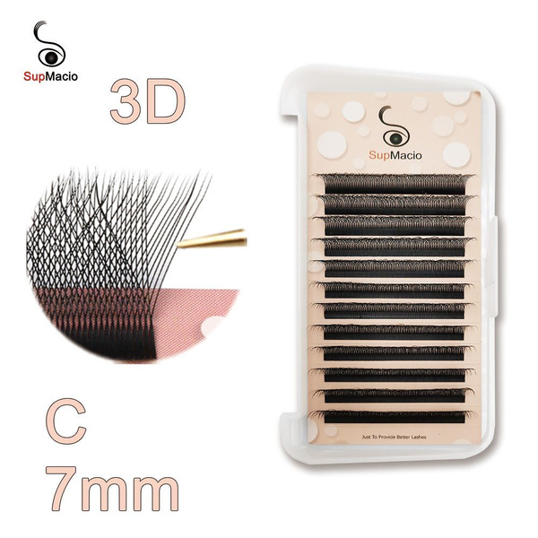 SUPMACIO готовые пучки для наращивания ресниц 3d 7MM изгиб C 0.07MM 3D ...