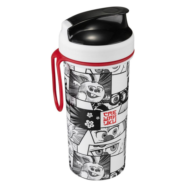 Бутылка для воды детская 400 мл пластиковая, с крышкой и рисунком ...