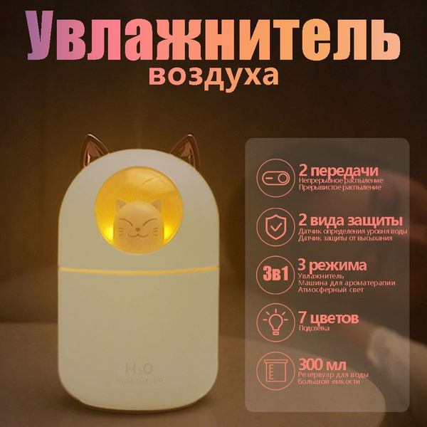 Turing Увлажнитель воздуха котик, белый купить на OZON по низкой цене ...