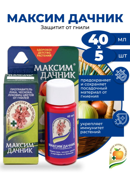 Средство защиты растений от гнили, Протравитель МАКСИМ ДАЧНИК, 5 шт по ...
