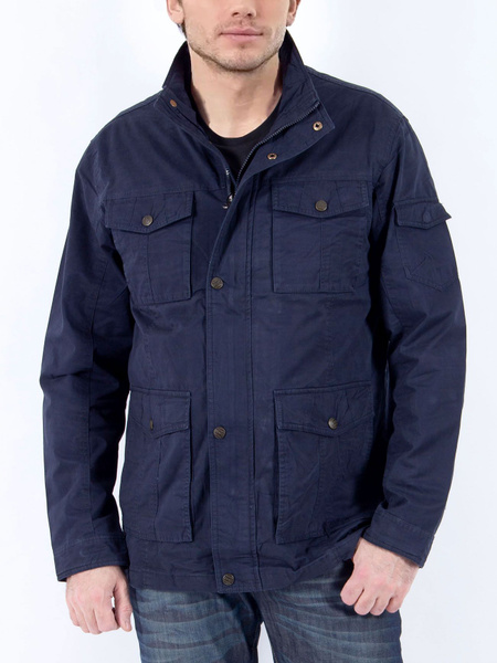 Ветровка Мужской EGPOLORS синий стойка Хлопок, размер 50 Длинный Лето ...