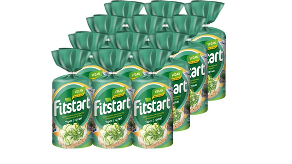 Хлебцы Fitstart рисовые Укроп с солью, 90 г х 12 шт купить на OZON по ...