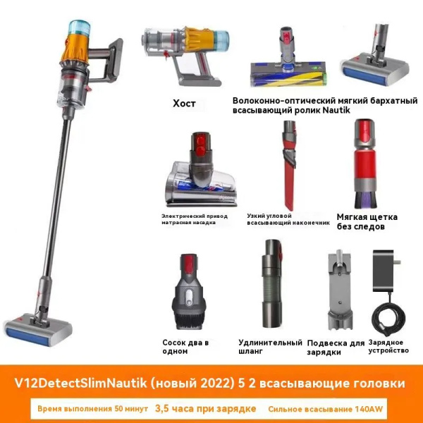 Пылесос DYSON V12n Detect Slim Nautik Absolute для влажной и сухой ...