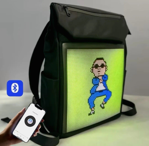 Рюкзак со светодиодным полноцветным LED экраном купить на OZON по ...