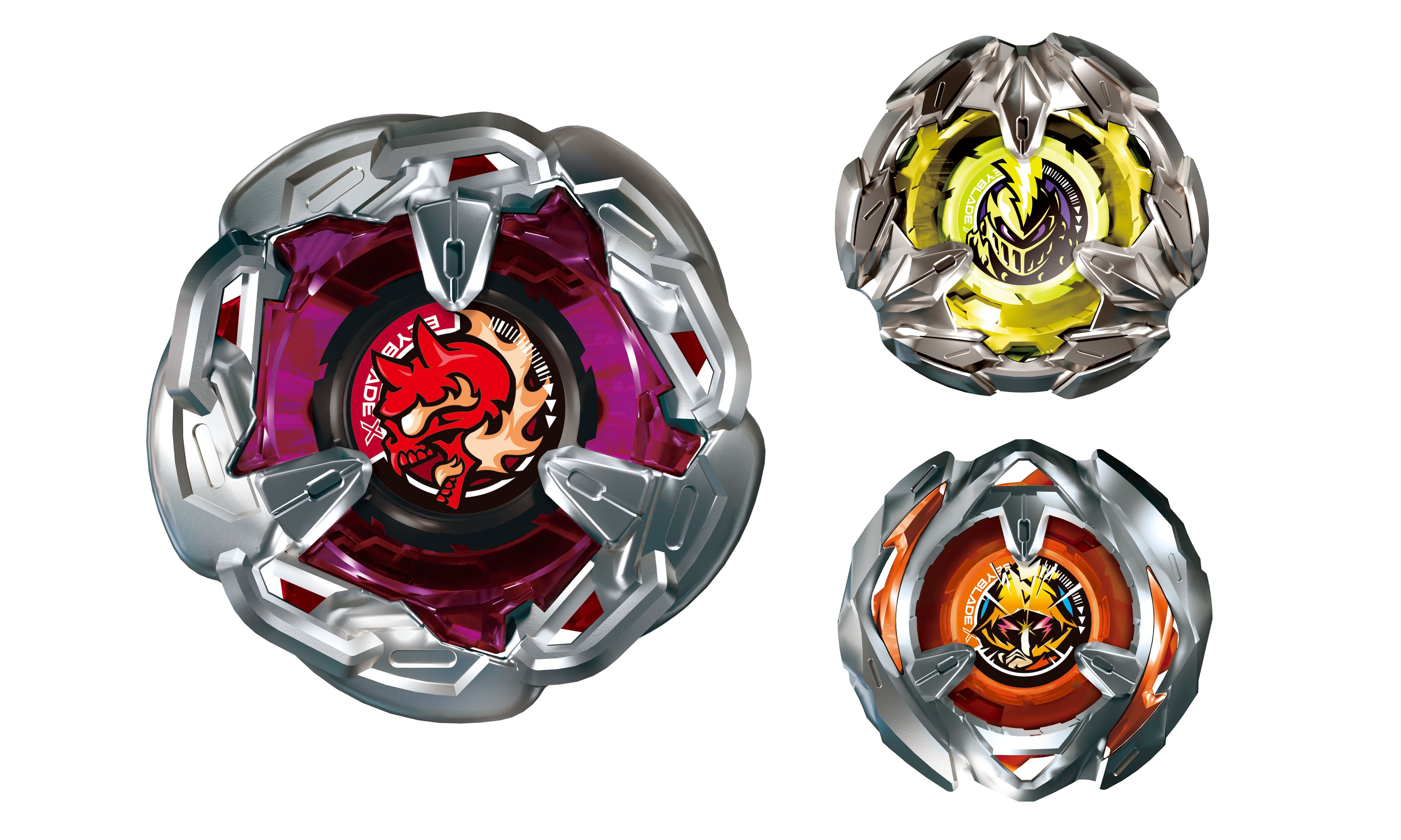 Набор из 3-х волчков BX21 Hells Chain Deck Set <b>Beyblade</b> X от Takara Tomy. 