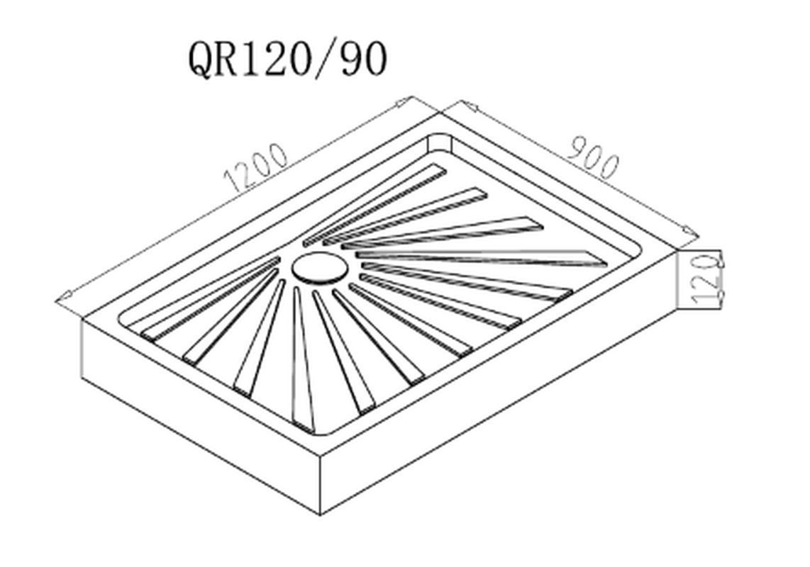 Душевой поддон Cerutti SPA QR120/90 прямоугольный 1200x900x120