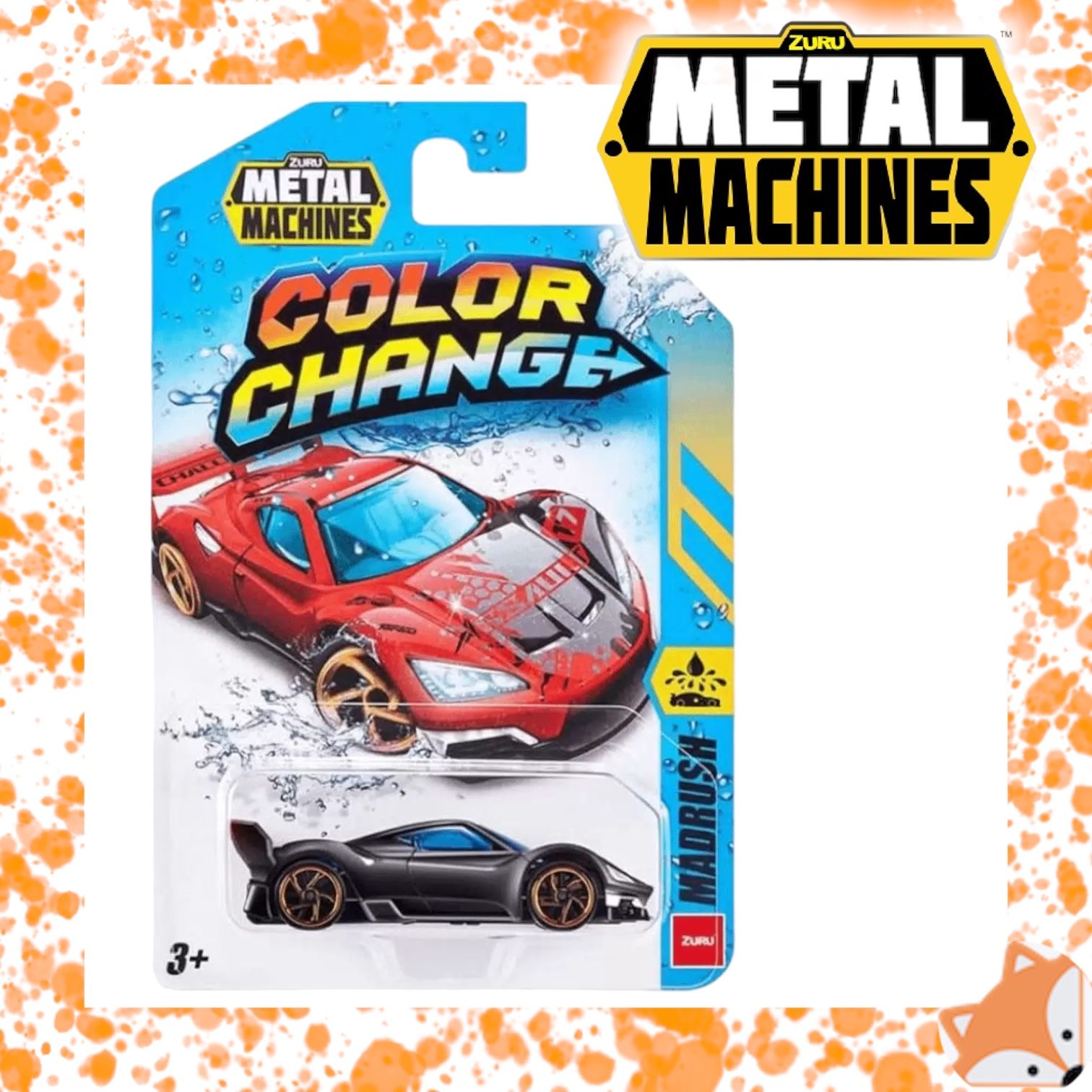 Машинка Zuru Metal Machines меняющая цвет MADRUSH 1 шт. 67100