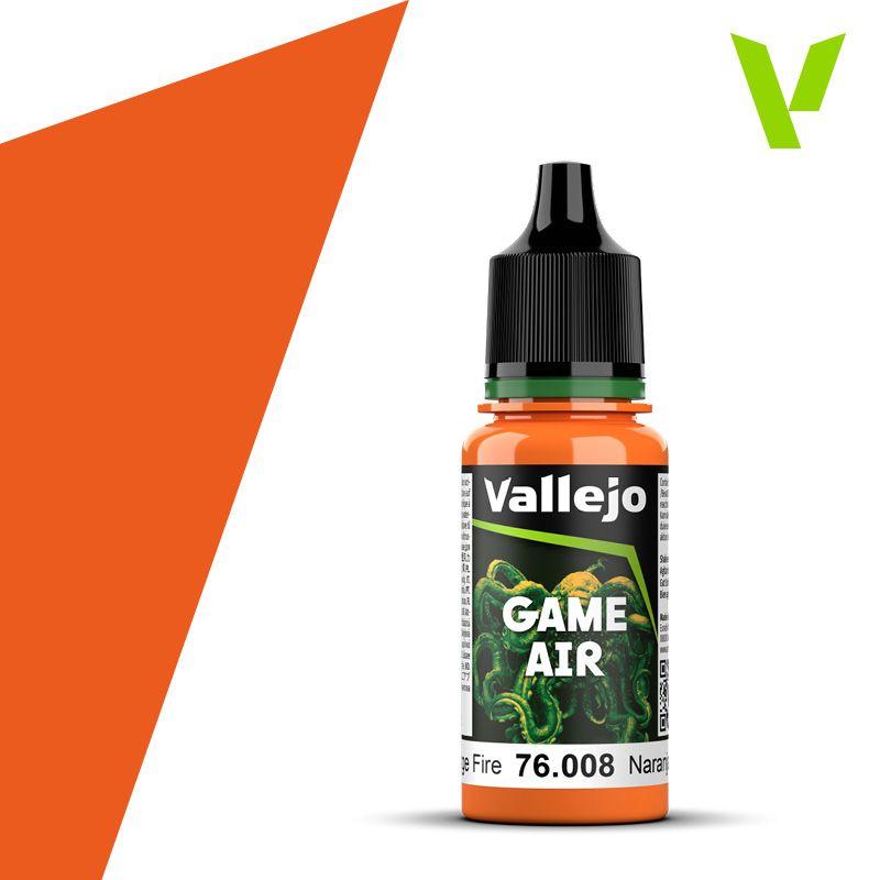 Краска Vallejo 76.008 "Game Air" Огненно-оранжевый / Orange Fire 18мл