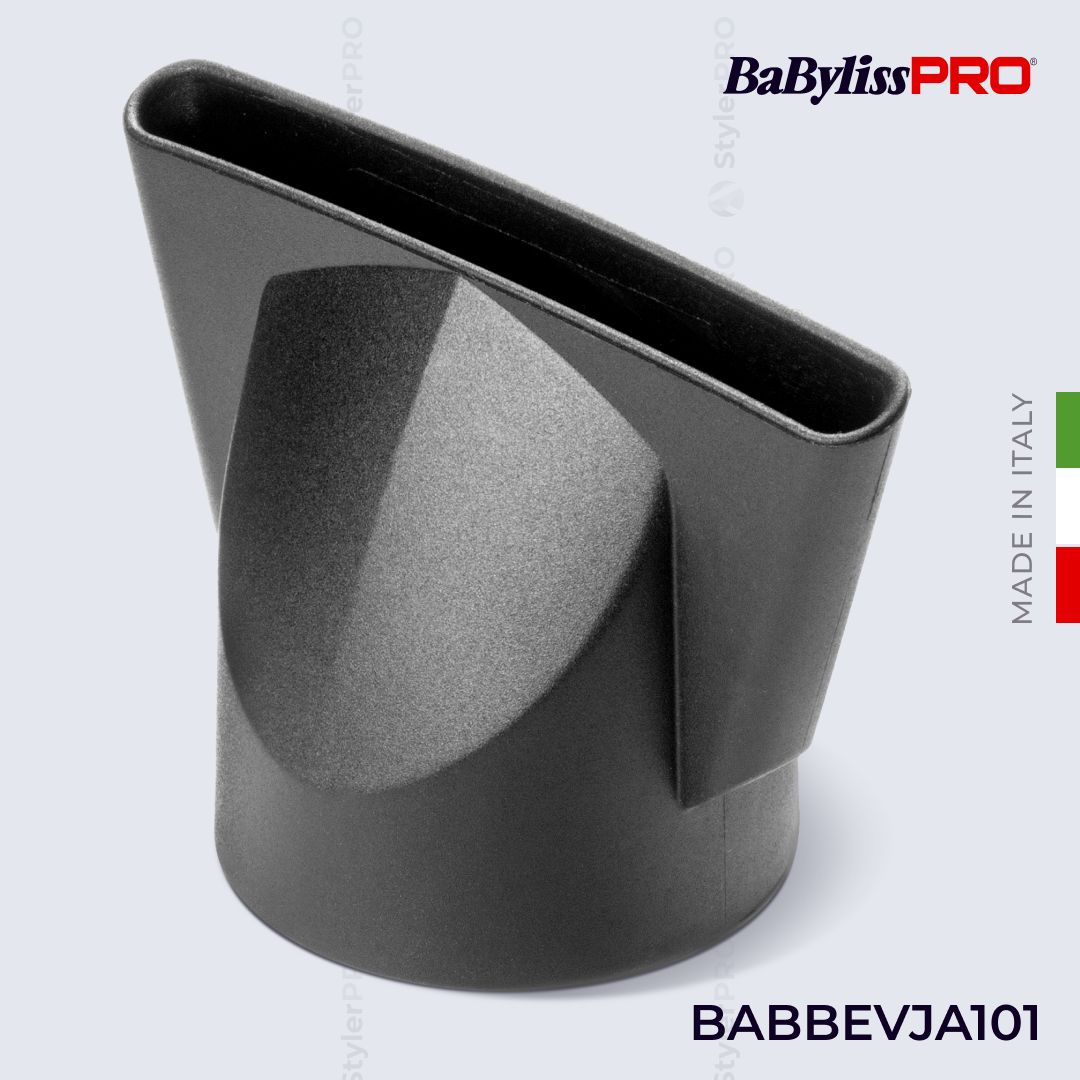 Насадка-концентратор BaByliss Pro BABBEVJA101 для профессиональных фенов, размер сопла 75х6 мм, посадочный диаметр 42 мм, крепление с защелками