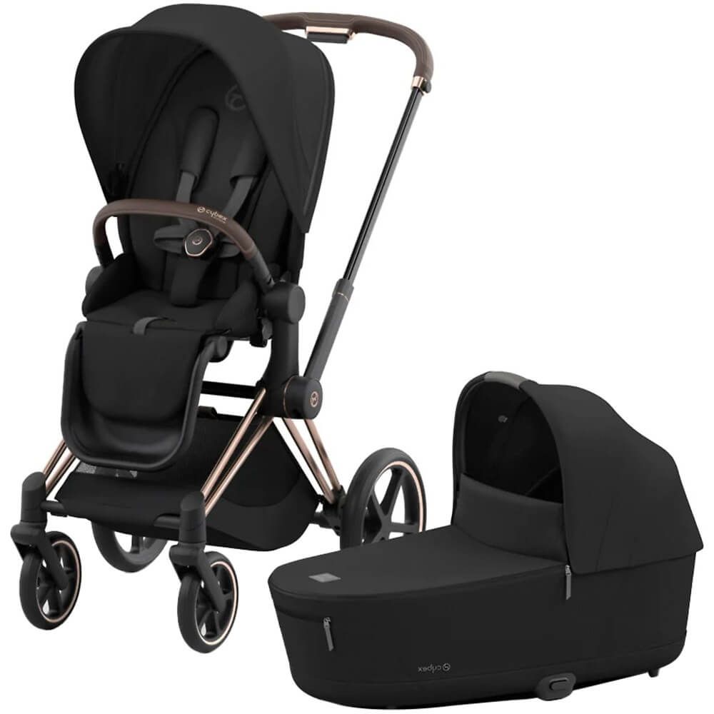 Детская коляска Cybex Priam IV Rosegold 2в1 Sepia Black. Товар уцененный