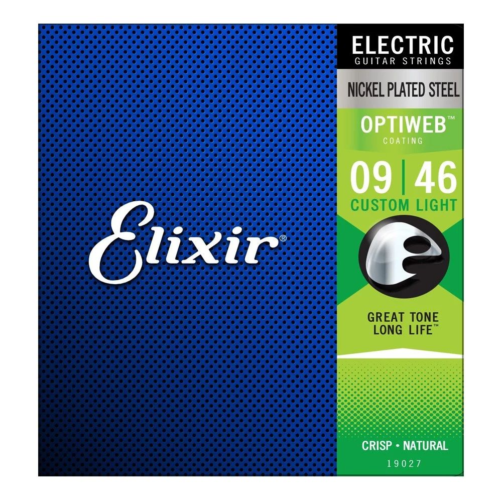 СтруныдляэлектрогитарыElixir19027ElectricNickelPlatedSteelOptiweb9-46