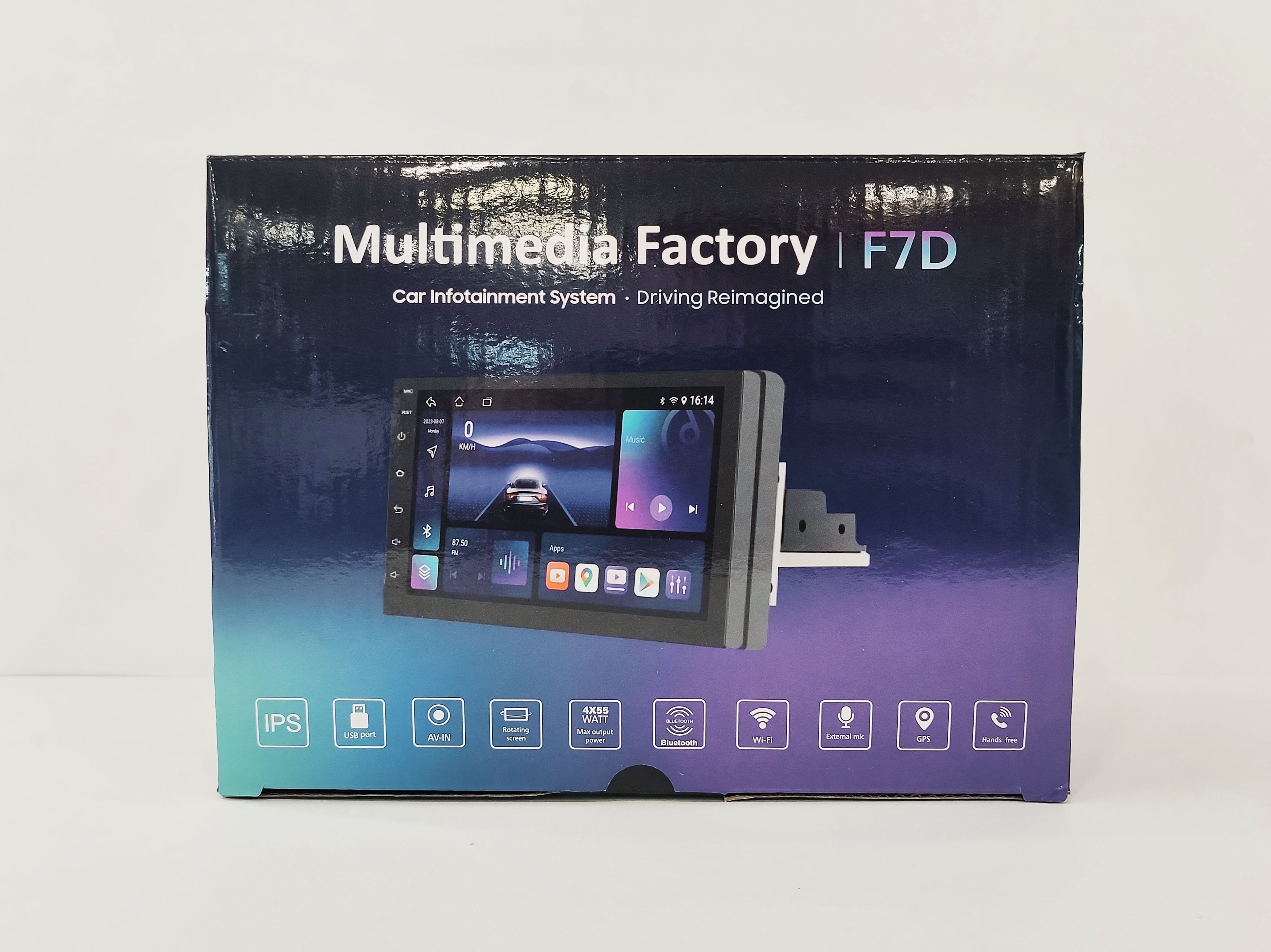 Автомагнитола1DINcбольшимэкраномF7D(7",IPSAHD,DSP,2/32Gb,Android12.0)-арт.6756