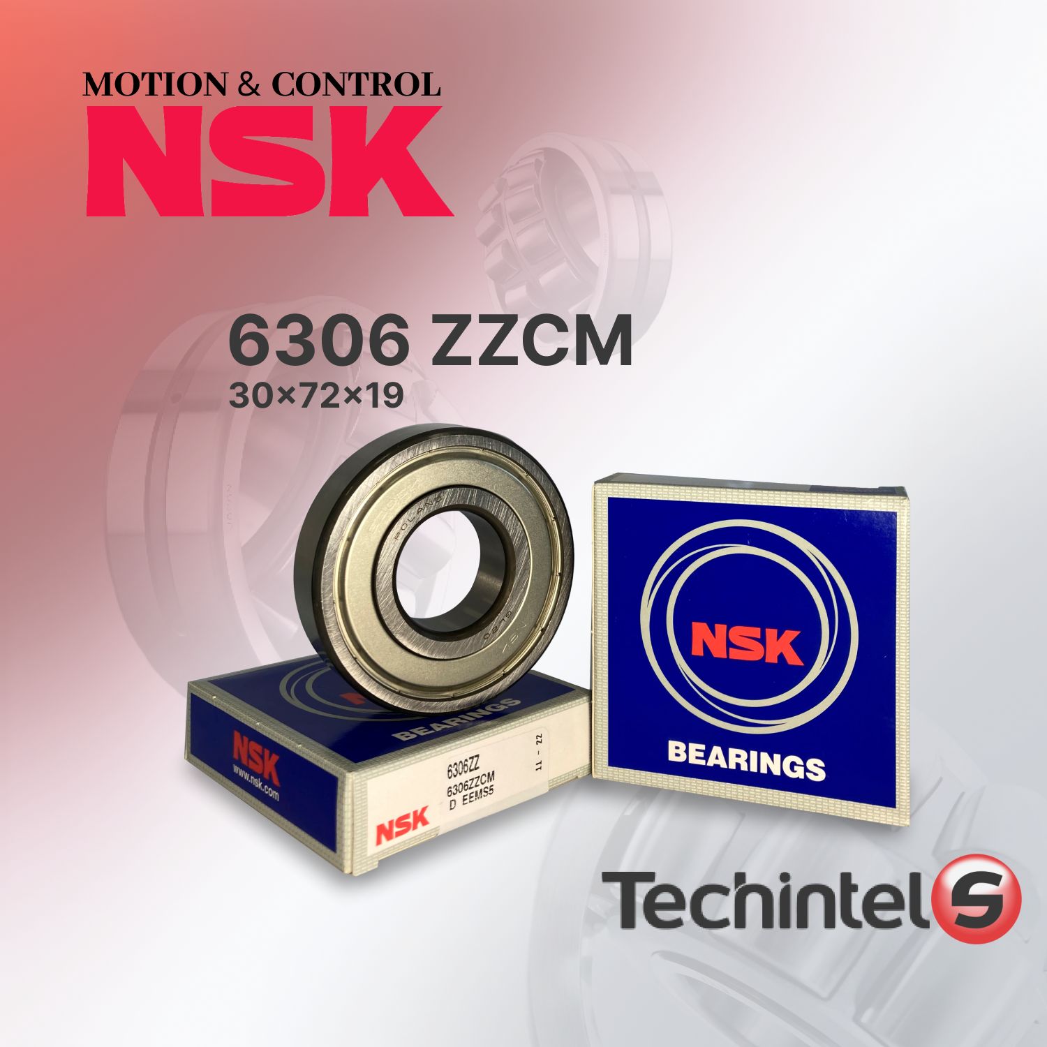 Подшипник NSK 6306 ZZCM 30х72х19