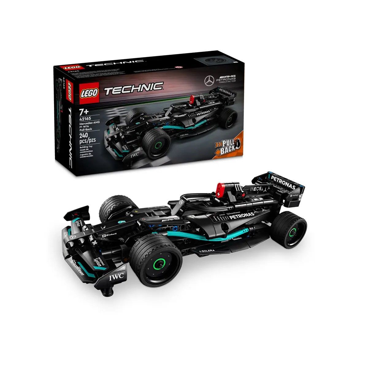 42165 Пластиковый Конструктор LEGO Technic 42165 Гоночная машина  Mercedes-AMG F1 W14 E Performance Pull-Back - купить с доставкой по  выгодным ценам в интернет-магазине OZON (1512560135)