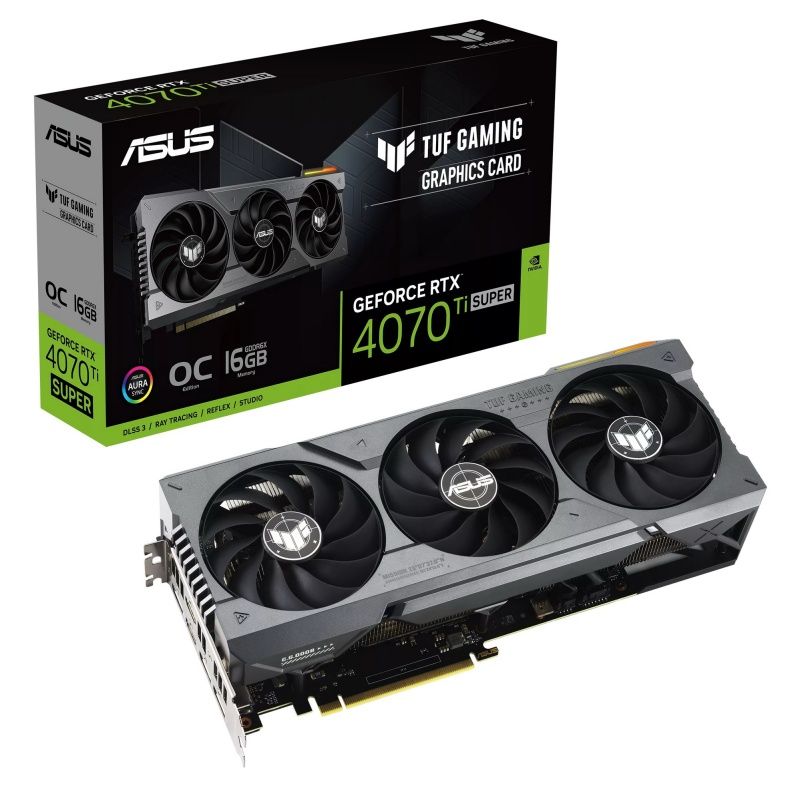 ASUS Видеокарта GeForce RTX 4070 Ti SUPER 16 ГБ (90YV0KF0-M0NA00)