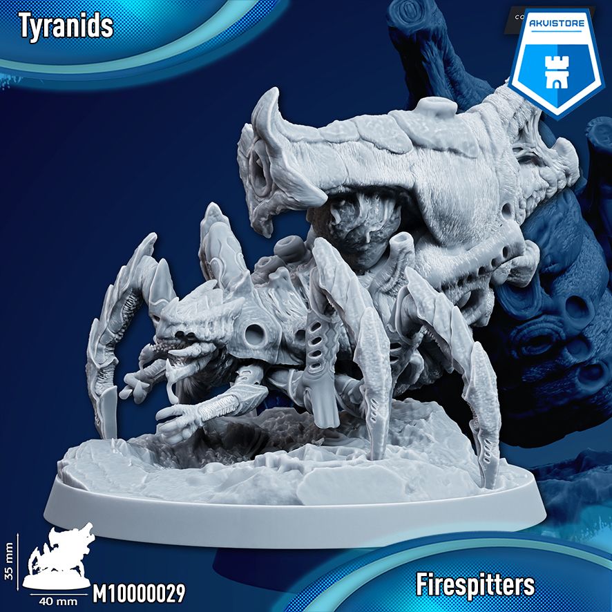 Тираниды(Tyranids)-Firespitters32ммминиатюра3DпечатьWarhammer40000