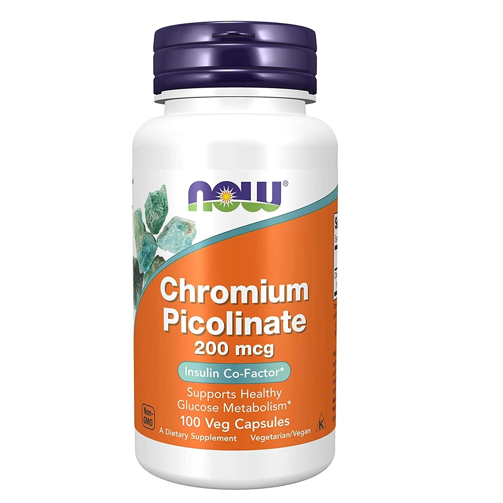 Хром Chromium Picolinate 200 мкг 100 вег. капсул (NOW) - купить с доставкой по в