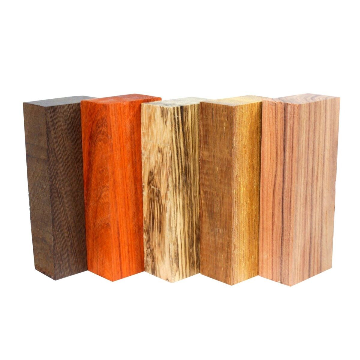 Бруски экзотического дерева, Набор заготовок для рукоятей ножей Пять видов дерева №9