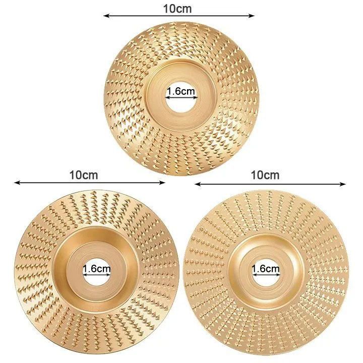 Набориз3дисковдлярезьбыподереву,угловаяшлифовальнаямашина100ммсоправкой16мм,шлифовальныйкругдлярезкидерева/Набордляполировки/Кругзачистной/Чашкашлифовальная