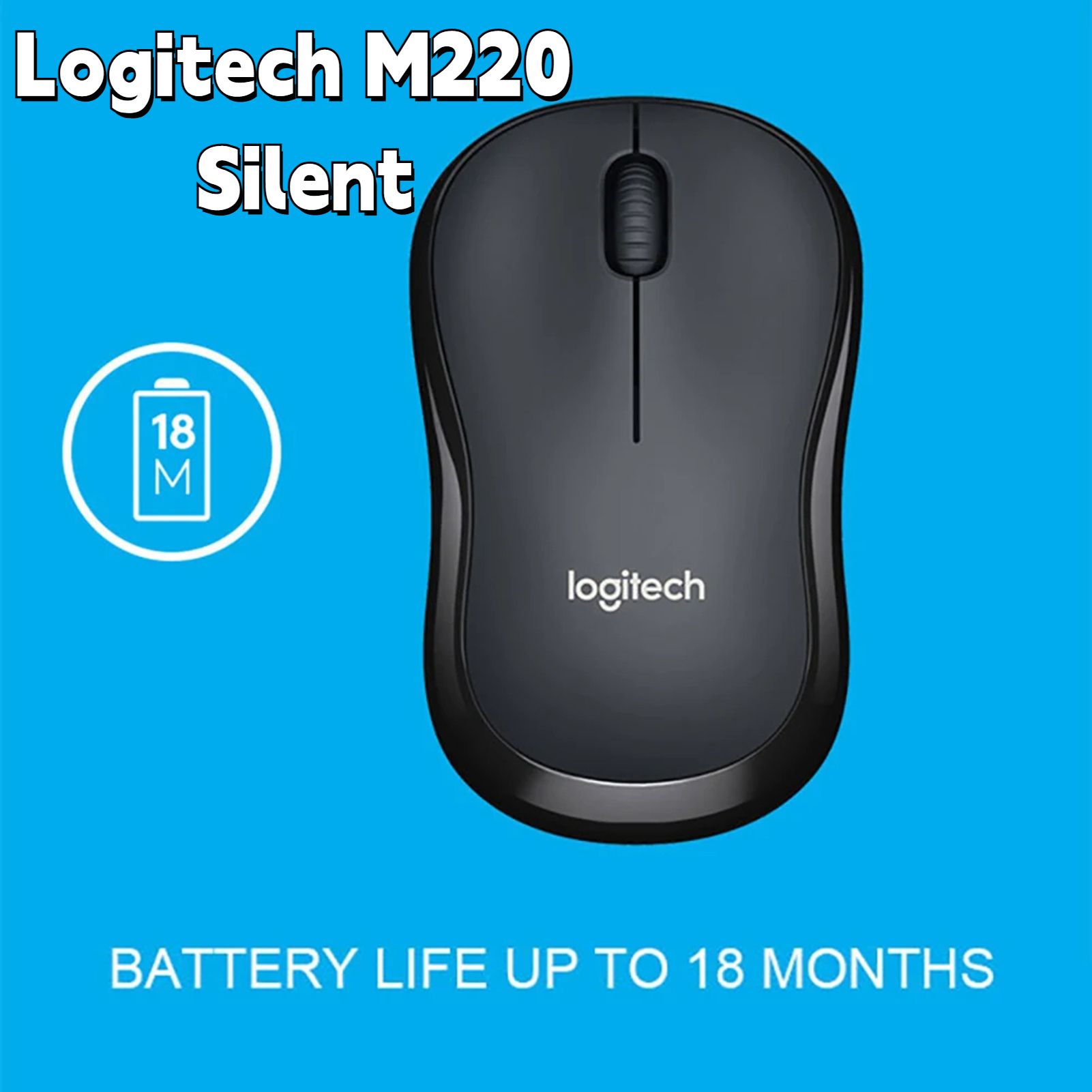 LogitechМышьбеспроводнаяLogitechM220Silent,черный