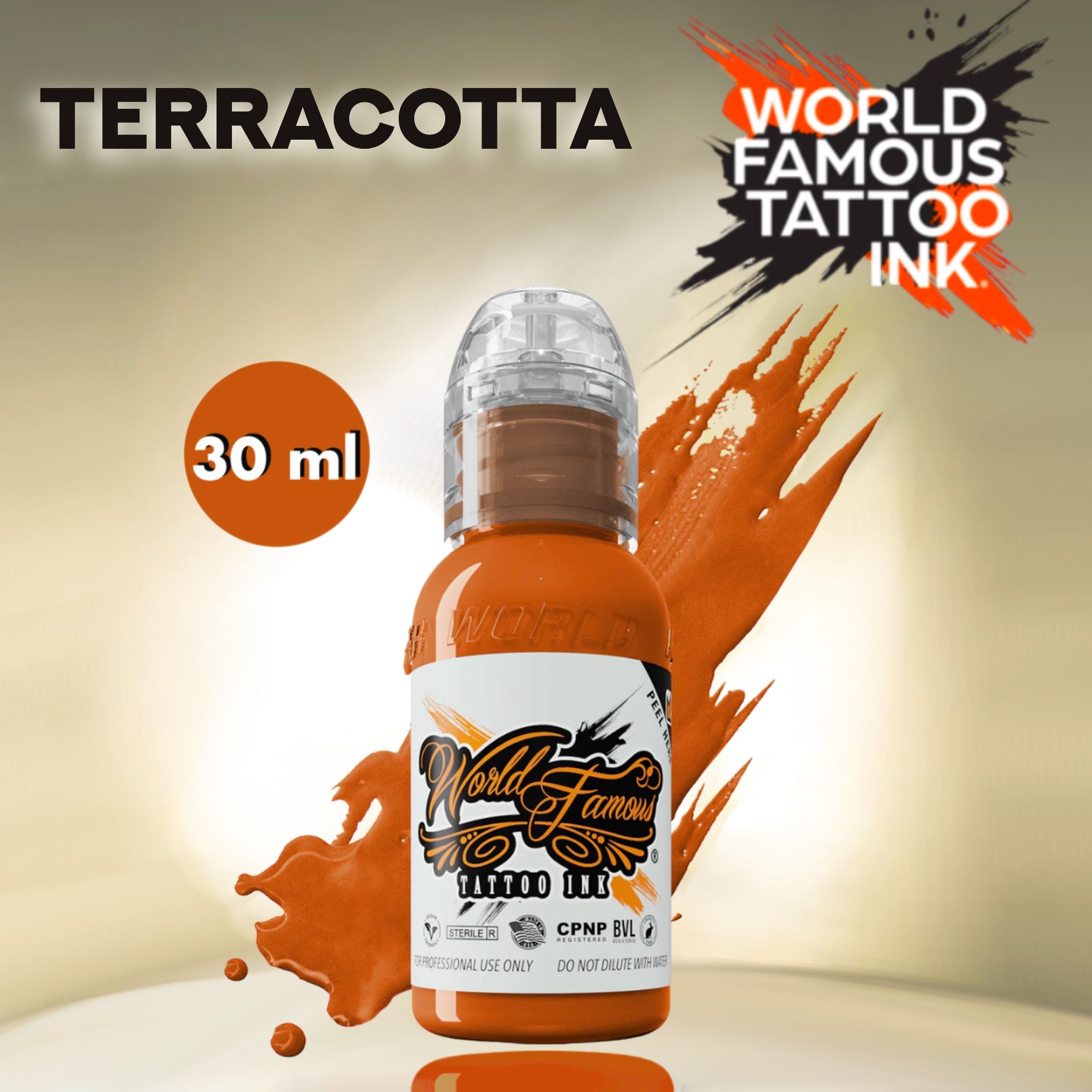 World Famous Terracotta краска для татуировки,30мл