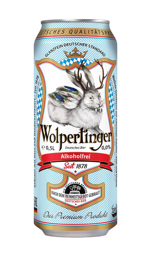 Пиво Wolpertinger безалкогольное, 0.5л - 9 шт.