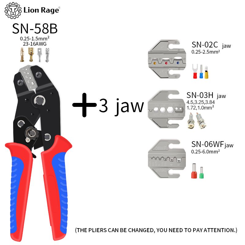 СерияSNТипынаборовзажимныхзажимов,подходитдлянесколькихлинийэлектрическихразъемовпроводовхраповогоинструмента