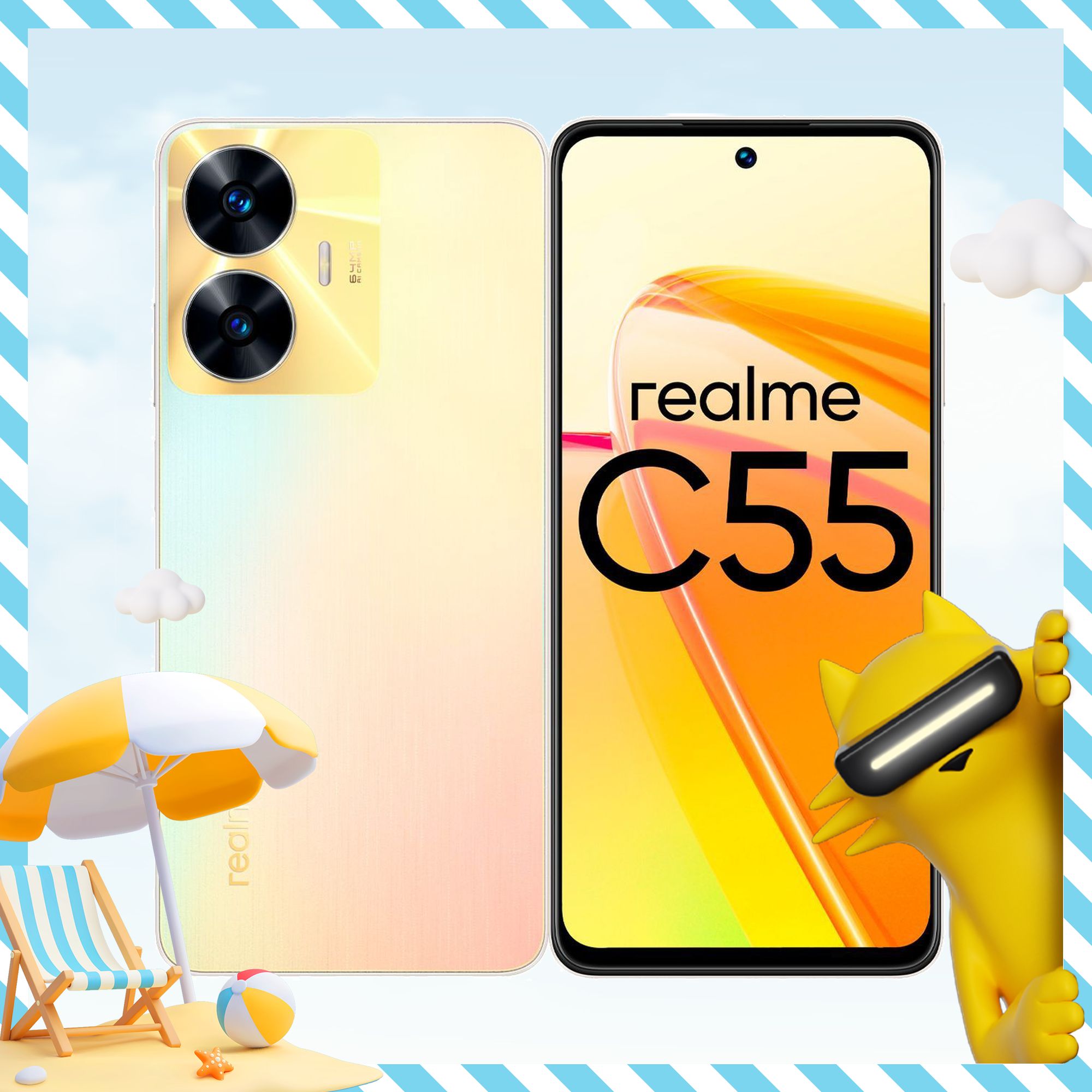 realme Смартфон C55 8/256 ГБ, перламутровый