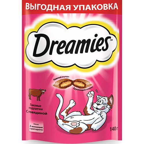 DreamiesЛакомствод/кошПодушечкисговядиной140грх3шт.