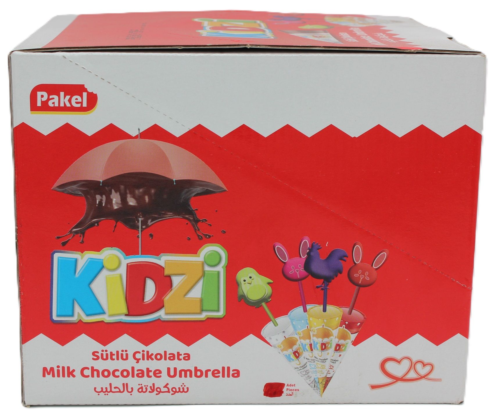 KidziMilkChocolateUmbrelaзонтикизмолочногошоколада30штпо20гр