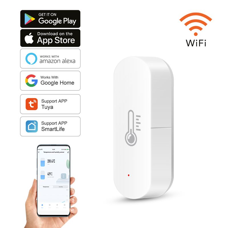 WiFi-датчиктемпературы/влажностиDYGSMWSD400DSmartLife/TuyaSmart