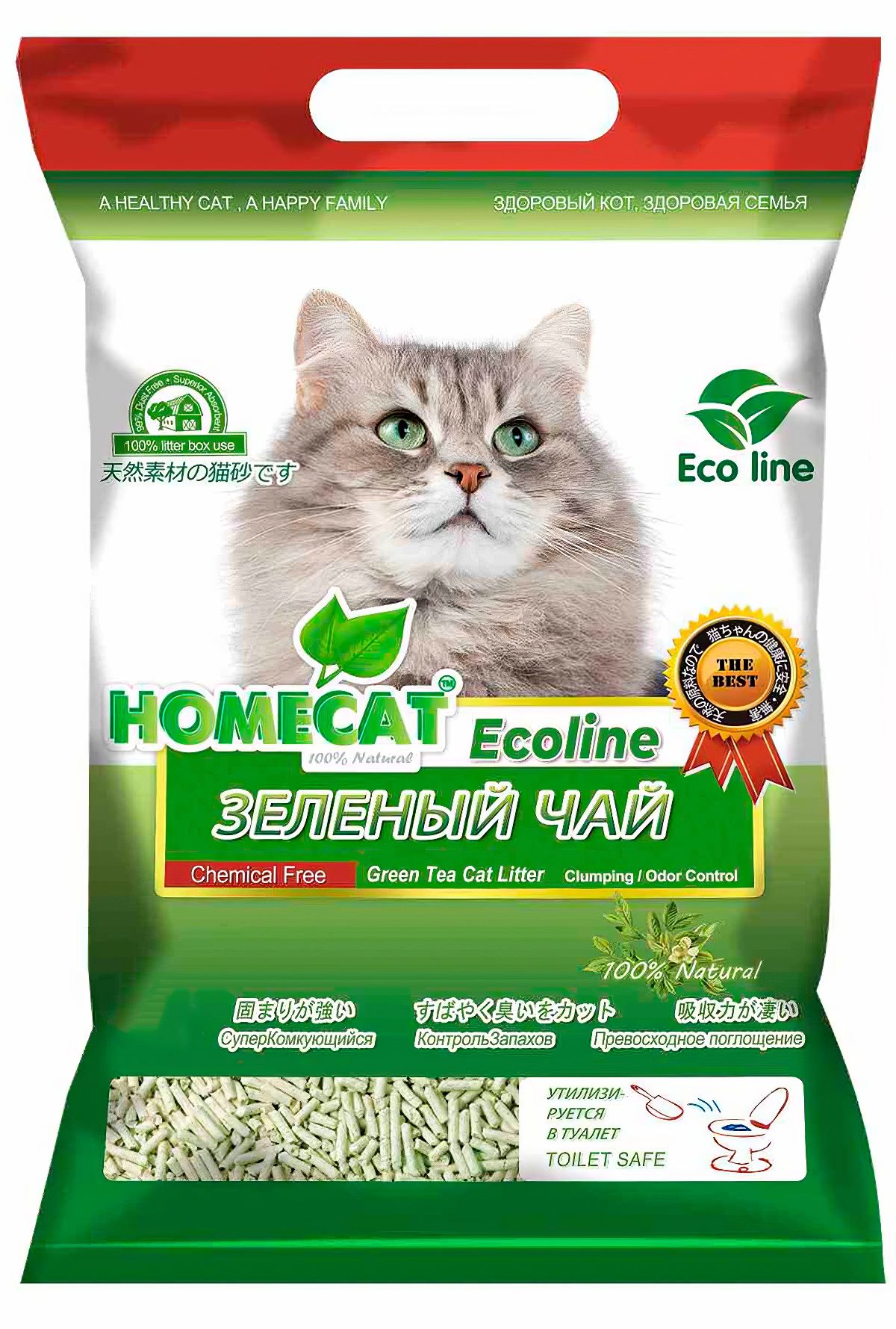 Homecat Наполнитель Зеленый Чай Купить