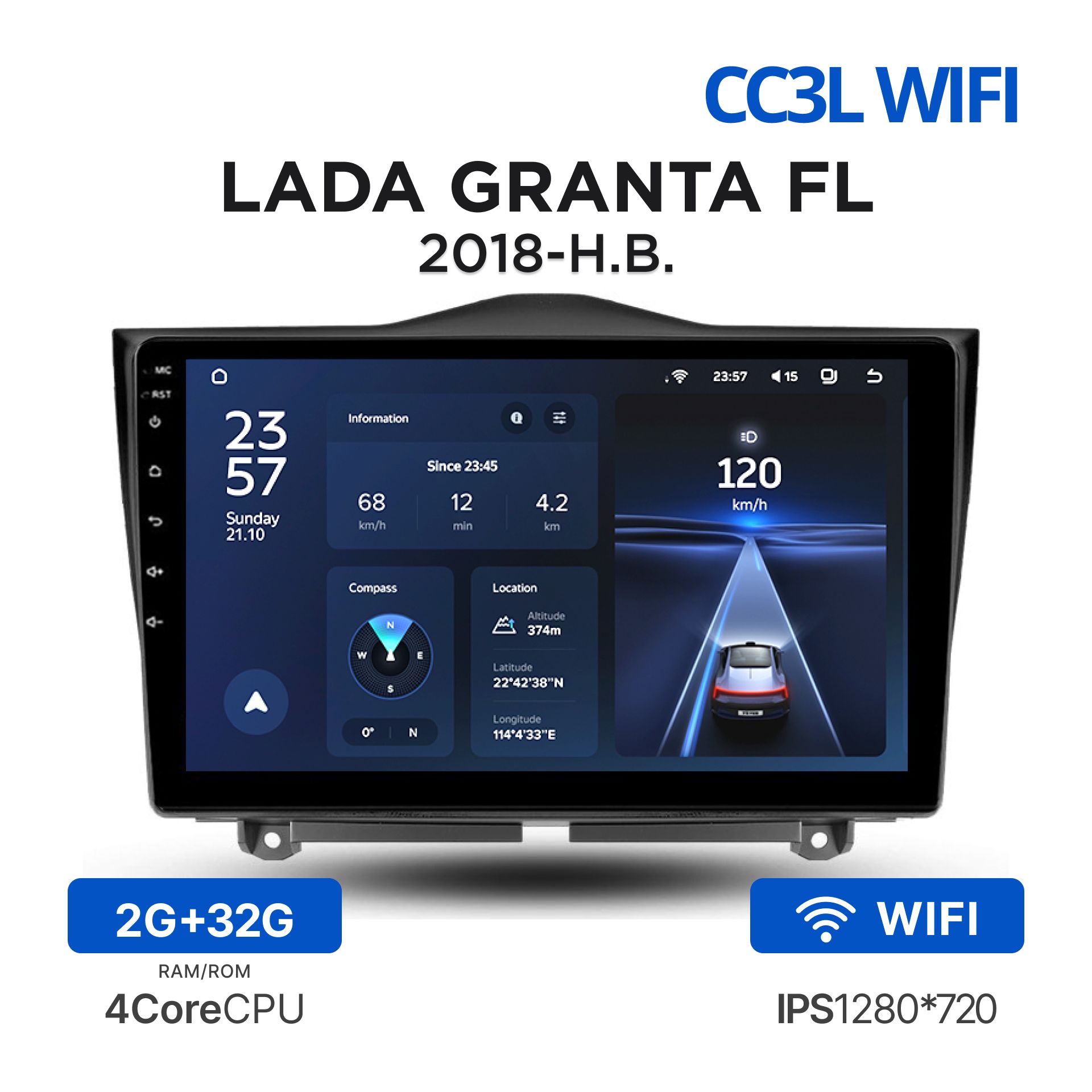 МагнитолаTeyesCC3LWi-Fi2-32ГбдляLadaGrantaFL(2018-н.в.)/АвтомагнитолаЛадаГрантаФЛ