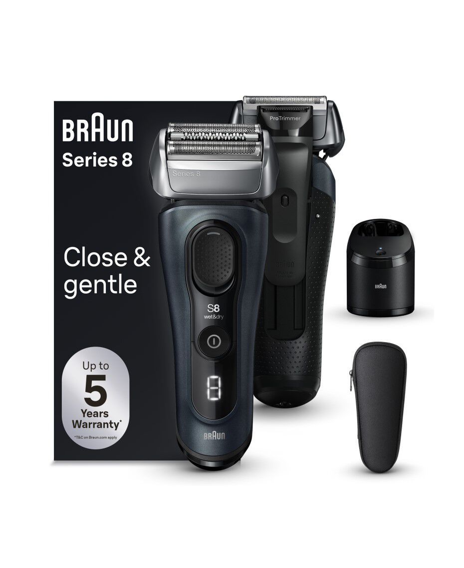 Braun Электробритва Braun  Series 8 8663CC, черный, серый металлик