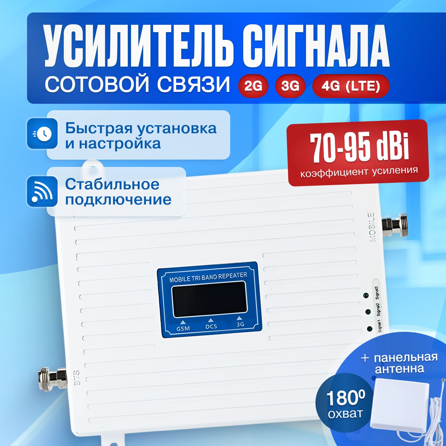 Усиление сигнала мобильной связи 2G/3G/4G LTE