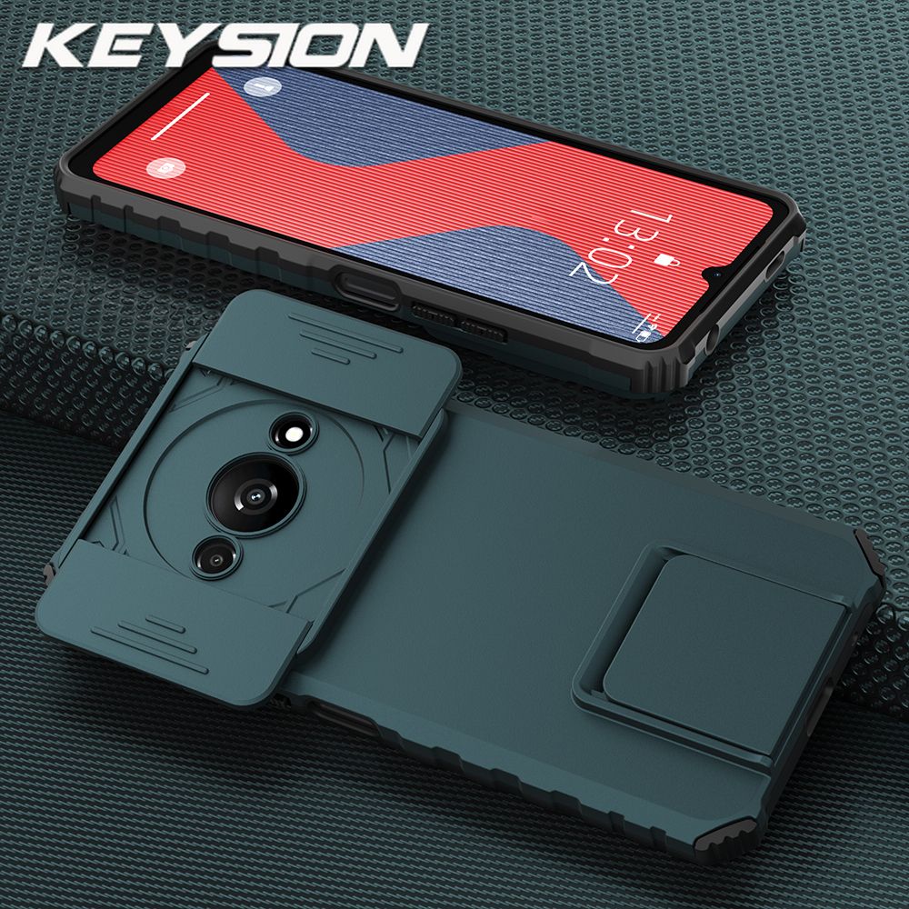 ПротивоударныйзащитныйчехолKEYSIONдляXiaomiRedmiA3A3X,слайдер,push-pull,защитаобъективакамеры,чехолдлятелефонасподставкойдляPOCOC61