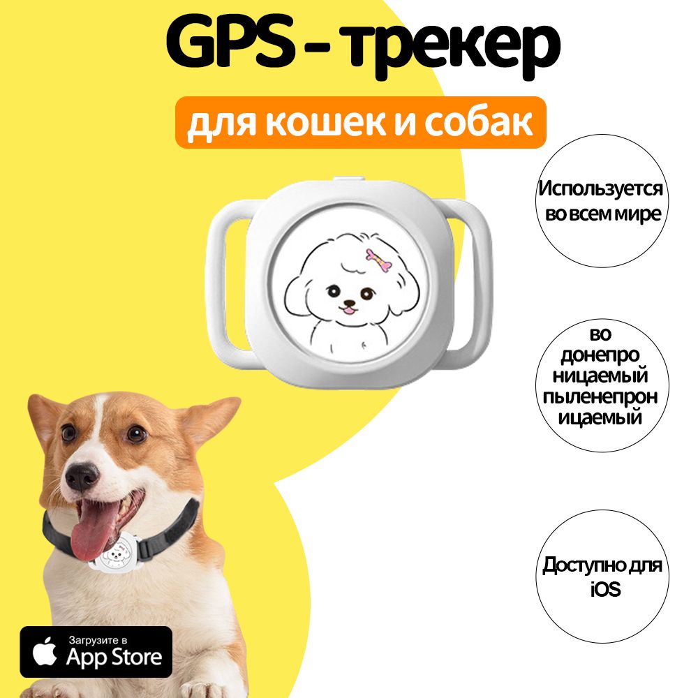 GPS трекер для собак и кошек с ошейником