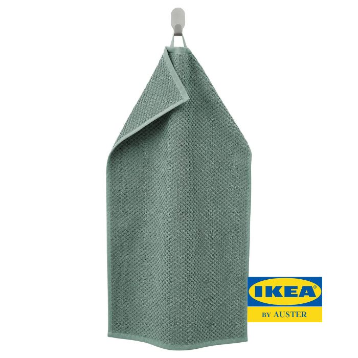 IKEA Полотенце для лица, рук gulvial, Хлопок, 40x70 см, бирюзовый, зеленый, 1 шт.