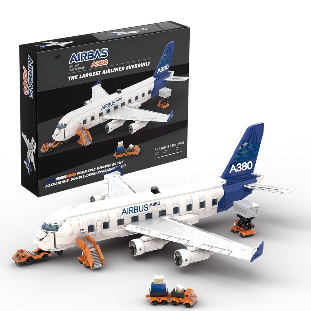 Модель самолета Airbus A380.Сборка игрушек из строительных блоков .Подарки для детей